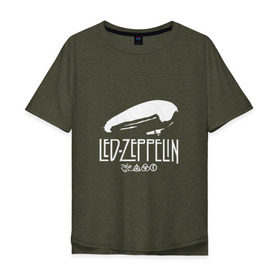 Мужская футболка хлопок Oversize с принтом Led Zeppelin дирижабль в Белгороде, 100% хлопок | свободный крой, круглый ворот, “спинка” длиннее передней части | led | led zeppelin | блюз | группа | джимми пейдж | джон генри бонэм | джон пол джонс | лед зепелен | лед зеппелин | метал | роберт плант | рок | тяжелый | фолк | хард | хардрок | хеви | хевиметал