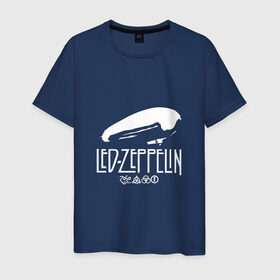 Мужская футболка хлопок с принтом Led Zeppelin дирижабль в Белгороде, 100% хлопок | прямой крой, круглый вырез горловины, длина до линии бедер, слегка спущенное плечо. | led | led zeppelin | блюз | группа | джимми пейдж | джон генри бонэм | джон пол джонс | лед зепелен | лед зеппелин | метал | роберт плант | рок | тяжелый | фолк | хард | хардрок | хеви | хевиметал