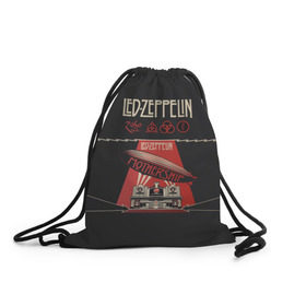 Рюкзак-мешок 3D с принтом Led Zeppelin в Белгороде, 100% полиэстер | плотность ткани — 200 г/м2, размер — 35 х 45 см; лямки — толстые шнурки, застежка на шнуровке, без карманов и подкладки | led | led zeppelin | блюз | группа | джимми пейдж | джон генри бонэм | джон пол джонс | лед зепелен | лед зеппелин | метал | роберт плант | рок | тяжелый | фолк | хард | хардрок | хеви | хевиметал