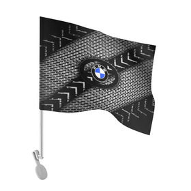 Флаг для автомобиля с принтом BMW Carboniferous 2018 в Белгороде, 100% полиэстер | Размер: 30*21 см | abstraction | carboniferous | карбон | текстуры