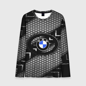 Мужской лонгслив 3D с принтом BMW Carboniferous 2018 в Белгороде, 100% полиэстер | длинные рукава, круглый вырез горловины, полуприлегающий силуэт | abstraction | carboniferous | карбон | текстуры