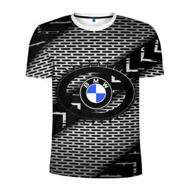 Мужская футболка 3D спортивная с принтом BMW Carboniferous 2018 в Белгороде, 100% полиэстер с улучшенными характеристиками | приталенный силуэт, круглая горловина, широкие плечи, сужается к линии бедра | abstraction | carboniferous | карбон | текстуры