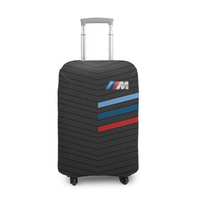 Чехол для чемодана 3D с принтом BMW Tricolor Sport в Белгороде, 86% полиэфир, 14% спандекс | двустороннее нанесение принта, прорези для ручек и колес | bmw | автомобильные | бмв | машины