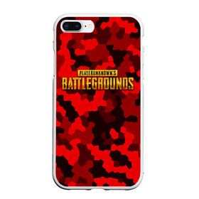 Чехол для iPhone 7Plus/8 Plus матовый с принтом PUBG Red Military в Белгороде, Силикон | Область печати: задняя сторона чехла, без боковых панелей | battle royal | playerunknowns battlegrounds | pubg | пабг | пубг