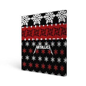 Холст квадратный с принтом Metallica в Белгороде, 100% ПВХ |  | metallica | джеймс хэтфилд | кирк хэмметт | ларс ульрих | метал | металика | металлика | новогодний | новый год | роберт трухильо | рождество | рок | снежинки | трэш | трэшметал | хард | хардрок | хеви