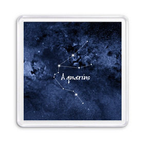 Магнит 55*55 с принтом Водолей (Aquarius) в Белгороде, Пластик | Размер: 65*65 мм; Размер печати: 55*55 мм | aquarius | водолей | звезды | знаки зодиака | космос | созвездие