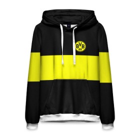 Мужская толстовка 3D с принтом Borussia 2018 Black and Yellow в Белгороде, 100% полиэстер | двухслойный капюшон со шнурком для регулировки, мягкие манжеты на рукавах и по низу толстовки, спереди карман-кенгуру с мягким внутренним слоем. | боруссия | дортмунд