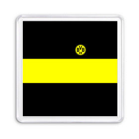 Магнит 55*55 с принтом Borussia 2018 Black and Yellow в Белгороде, Пластик | Размер: 65*65 мм; Размер печати: 55*55 мм | боруссия | дортмунд