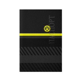 Обложка для паспорта матовая кожа с принтом FC Borussia 2018 Original #3 в Белгороде, натуральная матовая кожа | размер 19,3 х 13,7 см; прозрачные пластиковые крепления | боруссия | дортмунд