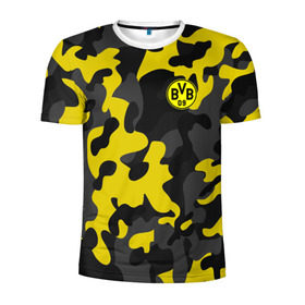 Мужская футболка 3D спортивная с принтом Borussia 2018 Military Sport в Белгороде, 100% полиэстер с улучшенными характеристиками | приталенный силуэт, круглая горловина, широкие плечи, сужается к линии бедра | боруссия | дортмунд