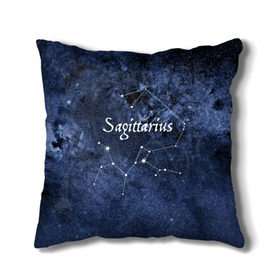 Подушка 3D с принтом Стрелец(Sagittarius) в Белгороде, наволочка – 100% полиэстер, наполнитель – холлофайбер (легкий наполнитель, не вызывает аллергию). | состоит из подушки и наволочки. Наволочка на молнии, легко снимается для стирки | Тематика изображения на принте: sagittarius | звезды | знаки зодиака | космос | созвездие | стрелец