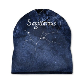 Шапка 3D с принтом Стрелец(Sagittarius) в Белгороде, 100% полиэстер | универсальный размер, печать по всей поверхности изделия | Тематика изображения на принте: sagittarius | звезды | знаки зодиака | космос | созвездие | стрелец