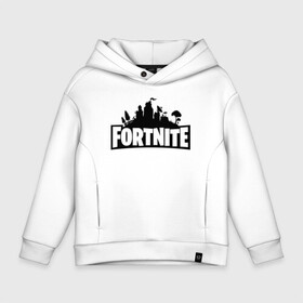 Детское худи Oversize хлопок с принтом Fortnite в Белгороде, френч-терри — 70% хлопок, 30% полиэстер. Мягкий теплый начес внутри —100% хлопок | боковые карманы, эластичные манжеты и нижняя кромка, капюшон на магнитной кнопке | epic games | fort | fortnite battle | fortnite battle royale | fortnite royale | playerunknowns battlegrounds | survival | королевский битва