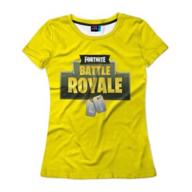 Женская футболка 3D с принтом Battle Royale в Белгороде, 100% полиэфир ( синтетическое хлопкоподобное полотно) | прямой крой, круглый вырез горловины, длина до линии бедер | epic games | fort | fortnite battle | fortnite battle royale | fortnite royale | survival | королевский битва