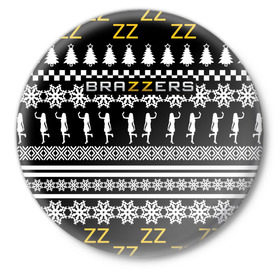Значок с принтом Brazzers Новогодний в Белгороде,  металл | круглая форма, металлическая застежка в виде булавки | brand | brazzers | fake taxi | faketaxi | hub | mode | new year | playboy | бразерс | бренд | мода | новогодний | новогодний brazzers | новогодний браззерс | новый год | фейк такси
