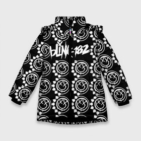 Зимняя куртка для девочек 3D с принтом Blink-182 в Белгороде, ткань верха — 100% полиэстер; подклад — 100% полиэстер, утеплитель — 100% полиэстер. | длина ниже бедра, удлиненная спинка, воротник стойка и отстегивающийся капюшон. Есть боковые карманы с листочкой на кнопках, утяжки по низу изделия и внутренний карман на молнии. 

Предусмотрены светоотражающий принт на спинке, радужный светоотражающий элемент на пуллере молнии и на резинке для утяжки. | blink | альтернативный рок | блинк | группа | марк хоппус | музыка | мэтт скиба | надпись | панк | панк рок | песни | поп панк | рок | скейт панк | смайл | смайлик | трэвис баркер