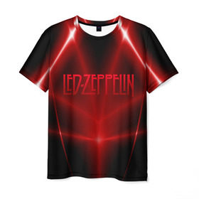 Мужская футболка 3D с принтом Led Zeppelin в Белгороде, 100% полиэфир | прямой крой, круглый вырез горловины, длина до линии бедер | Тематика изображения на принте: 