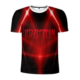 Мужская футболка 3D спортивная с принтом Led Zeppelin в Белгороде, 100% полиэстер с улучшенными характеристиками | приталенный силуэт, круглая горловина, широкие плечи, сужается к линии бедра | 