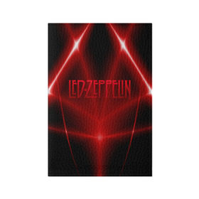 Обложка для паспорта матовая кожа с принтом Led Zeppelin в Белгороде, натуральная матовая кожа | размер 19,3 х 13,7 см; прозрачные пластиковые крепления | Тематика изображения на принте: 