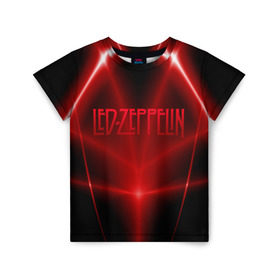 Детская футболка 3D с принтом Led Zeppelin в Белгороде, 100% гипоаллергенный полиэфир | прямой крой, круглый вырез горловины, длина до линии бедер, чуть спущенное плечо, ткань немного тянется | Тематика изображения на принте: 