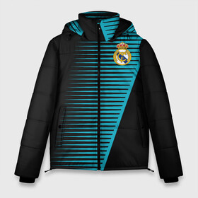 Мужская зимняя куртка 3D с принтом Real Madrid Creative uniform в Белгороде, верх — 100% полиэстер; подкладка — 100% полиэстер; утеплитель — 100% полиэстер | длина ниже бедра, свободный силуэт Оверсайз. Есть воротник-стойка, отстегивающийся капюшон и ветрозащитная планка. 

Боковые карманы с листочкой на кнопках и внутренний карман на молнии. | Тематика изображения на принте: fc | real madrid | реал мадрид | спорт | спортивные | фк | футбол | футбольный клуб