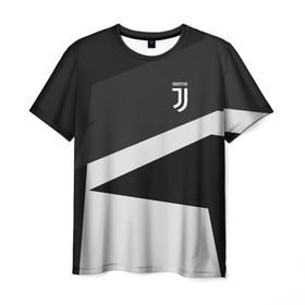 Мужская футболка 3D с принтом Juventus 2018 Geometry Sport в Белгороде, 100% полиэфир | прямой крой, круглый вырез горловины, длина до линии бедер | fc | juventus | спорт | спортивные | фк | футбол | футбольный клуб | ювентус