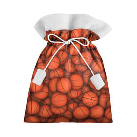 Подарочный 3D мешок с принтом Баскетбольные мячи в Белгороде, 100% полиэстер | Размер: 29*39 см | Тематика изображения на принте: basketball | баскетбол | мяч | мячик | оранжевый | паттерн | спорт | текстура