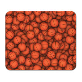 Коврик прямоугольный с принтом Баскетбольные мячи в Белгороде, натуральный каучук | размер 230 х 185 мм; запечатка лицевой стороны | basketball | баскетбол | мяч | мячик | оранжевый | паттерн | спорт | текстура