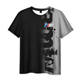 Мужская футболка 3D с принтом BMW 2018 M Black Grey в Белгороде, 100% полиэфир | прямой крой, круглый вырез горловины, длина до линии бедер | bmw | bmw motorsport | bmw performance | carbon | m | motorsport | performance | sport | бмв | карбон | моторспорт | спорт