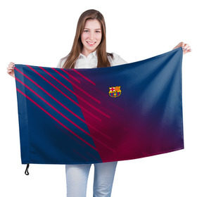 Флаг 3D с принтом FC Barca 2018 Creative uniform в Белгороде, 100% полиэстер | плотность ткани — 95 г/м2, размер — 67 х 109 см. Принт наносится с одной стороны | 