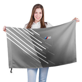 Флаг 3D с принтом BMW 2018 M Sport в Белгороде, 100% полиэстер | плотность ткани — 95 г/м2, размер — 67 х 109 см. Принт наносится с одной стороны | bmw | автомобильные | бмв | машины