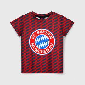Детская футболка 3D с принтом FC Bayern 2018 Creative в Белгороде, 100% гипоаллергенный полиэфир | прямой крой, круглый вырез горловины, длина до линии бедер, чуть спущенное плечо, ткань немного тянется | bayern | fc | бавария | спорт | спортивные | фк | футбол | футбольный клуб
