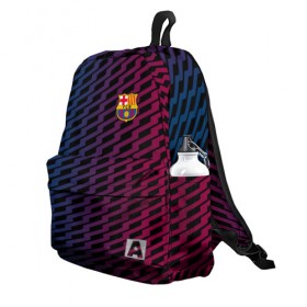 Рюкзак 3D с принтом FC Barca 2018 Creative uniform в Белгороде, 100% полиэстер | лямки с регулируемой длиной, сверху петелька, чтобы рюкзак можно было повесить на вешалку. Основное отделение закрывается на молнию, как и внешний карман. Внутри два дополнительных кармана, один из которых закрывается на молнию. По бокам два дополнительных кармашка | fc | fc barcelona | fcb | барселона | спорт | спортивные | фк | футбол | футбольный клуб