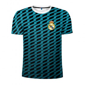 Мужская футболка 3D спортивная с принтом Real Madrid Creative uniform в Белгороде, 100% полиэстер с улучшенными характеристиками | приталенный силуэт, круглая горловина, широкие плечи, сужается к линии бедра | Тематика изображения на принте: 