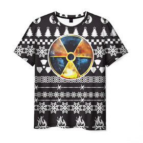 Мужская футболка 3D с принтом S.T.A.L.K.E.R Ядерная Зима в Белгороде, 100% полиэфир | прямой крой, круглый вырез горловины, длина до линии бедер | stalker | зима | новогодние | новый год | радиация | сталкер | чернобыль