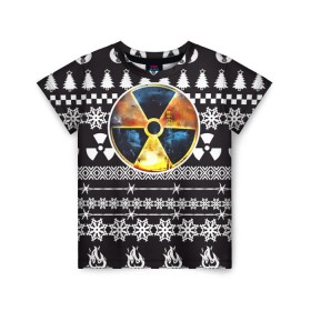Детская футболка 3D с принтом S.T.A.L.K.E.R Ядерная Зима в Белгороде, 100% гипоаллергенный полиэфир | прямой крой, круглый вырез горловины, длина до линии бедер, чуть спущенное плечо, ткань немного тянется | stalker | зима | новогодние | новый год | радиация | сталкер | чернобыль