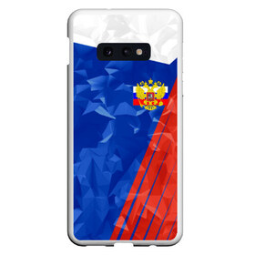 Чехол для Samsung S10E с принтом RUSSIA - Tricolor Collection в Белгороде, Силикон | Область печати: задняя сторона чехла, без боковых панелей | russia | герб | россия | триколор | флаг