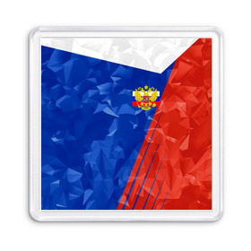 Магнит 55*55 с принтом RUSSIA - Tricolor Collection в Белгороде, Пластик | Размер: 65*65 мм; Размер печати: 55*55 мм | russia | герб | россия | триколор | флаг