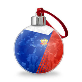Ёлочный шар с принтом RUSSIA - Tricolor Collection в Белгороде, Пластик | Диаметр: 77 мм | russia | герб | россия | триколор | флаг