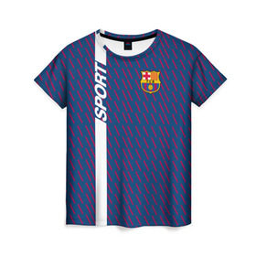 Женская футболка 3D с принтом FC Barca 2018 Creative uniform в Белгороде, 100% полиэфир ( синтетическое хлопкоподобное полотно) | прямой крой, круглый вырез горловины, длина до линии бедер | fc | fc barcelona | fcb | барселона | спорт | спортивные | фк | футбол | футбольный клуб