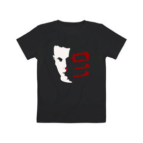 Детская футболка хлопок с принтом 011 в Белгороде, 100% хлопок | круглый вырез горловины, полуприлегающий силуэт, длина до линии бедер | Тематика изображения на принте: stranger things | очень странные дела