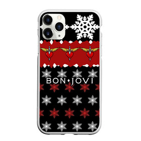 Чехол для iPhone 11 Pro матовый с принтом Праздничный Bon Jovi в Белгороде, Силикон |  | Тематика изображения на принте: bon | jovi | бон | группа | джови | новогодний | новый год | праздник | рождество | рок | снежинки