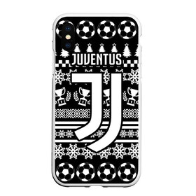 Чехол для iPhone XS Max матовый с принтом JUVENTUS ЮВЕНТУС НОВОГОДНИЙ в Белгороде, Силикон | Область печати: задняя сторона чехла, без боковых панелей | fc | juventus | спорт | спортивные | фк | футбол | футбольный клуб | ювентус