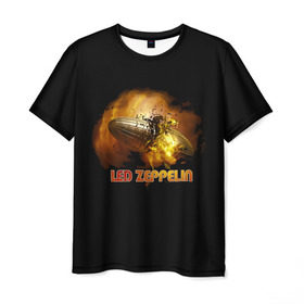 Мужская футболка 3D с принтом Led Zeppelin в Белгороде, 100% полиэфир | прямой крой, круглый вырез горловины, длина до линии бедер | Тематика изображения на принте: led zeppelin | джимми пейдж | джон генри бонэм | джон пол джонс | лед зепелен | лед зеппелин | роберт плант | рок группа
