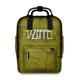 Женский рюкзак 3D с принтом Led Zeppelin в Белгороде, 100% полиэстер | лямки с регулируемой длиной, сверху ручки, чтобы рюкзак нести как сумку. Основное отделение закрывается на молнию, как и внешний карман. Внутри два дополнительных кармана, один из которых закрывается на молнию. По бокам два дополнительных кармашка, куда поместится маленькая бутылочка
 | Тематика изображения на принте: led zeppelin | группа | джимми пейдж | джон генри бонэм | джон пол джонс | лед зепелен | лед зеппелин | роберт плант | рок