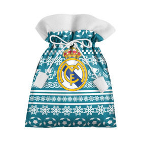 Подарочный 3D мешок с принтом Ronaldo 7 Новогодний в Белгороде, 100% полиэстер | Размер: 29*39 см | fc | real madrid | реал мадрид | спорт | спортивные | фк | футбол | футбольный клуб