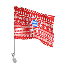 Флаг для автомобиля с принтом БАВАРИЯ Праздничный в Белгороде, 100% полиэстер | Размер: 30*21 см | bayern | fc | бавария | спорт | фк