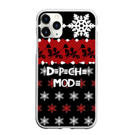 Чехол для iPhone 11 Pro матовый с принтом Праздничный Depeche Mode в Белгороде, Силикон |  | depeche mode | вестник моды | депеш мод | дэйв гаан | мартин гор | новогодний | новый год | рождество | роза | снежинки | энди флетчер