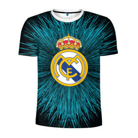 Мужская футболка 3D спортивная с принтом Real Madrid 2018 Abstract в Белгороде, 100% полиэстер с улучшенными характеристиками | приталенный силуэт, круглая горловина, широкие плечи, сужается к линии бедра | fc | real madrid | реал мадрид | спорт | спортивные | фк | футбол | футбольный клуб