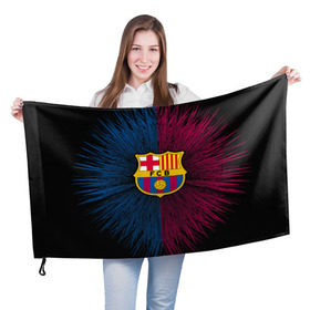 Флаг 3D с принтом FC Barca 2018 Creative uniform в Белгороде, 100% полиэстер | плотность ткани — 95 г/м2, размер — 67 х 109 см. Принт наносится с одной стороны | fc | fc barcelona | fcb | барселона | спорт | спортивные | фк | футбол | футбольный клуб